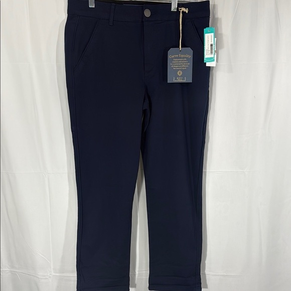 Democracy Michelle Ab Solution Capri Straight Leg Pant Navy Size 12 - Picture 1 of 10